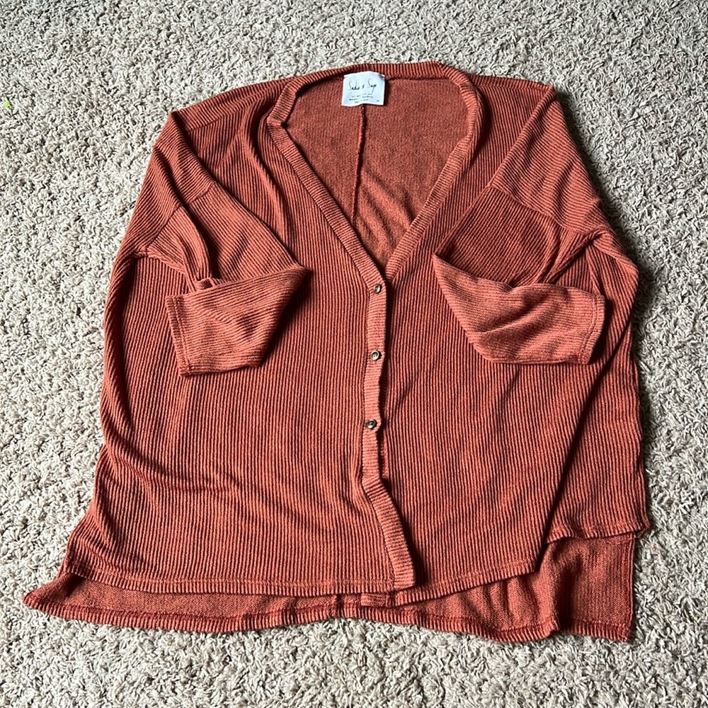 Orange Cardigan